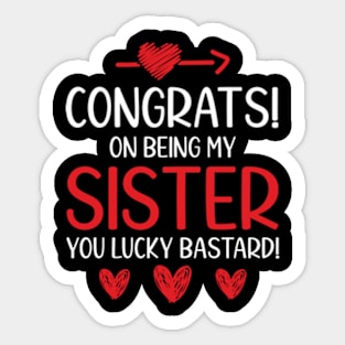 Funny Sister Gift Congrats On Being My Sister Sticker